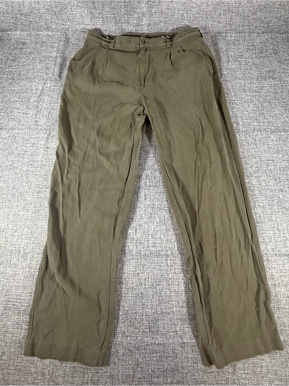 Tommy Bahama Olive Corduroy Straight-Leg Pants